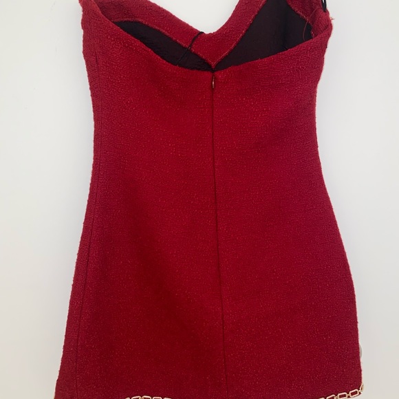 NWT ZARA Mini Asymmetric dress red - Picture 12 of 13